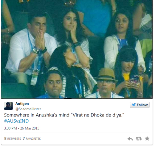 Anuska watch Kohli playing